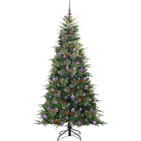 vidaXL Sapin de Noël Artificiel à Branches Articulées Vert 210 cm