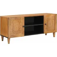 vidaXL Meuble TV Marron clair 105 x 33 x 46 cm Bois massif Mango