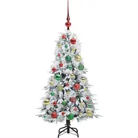vidaXL Sapin de Noël Artificiel à Branches Articulées Blanc 120 cm