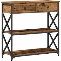 vidaXL Table Console avec tiroir Bois ancien 75 x 28 x 75 cm