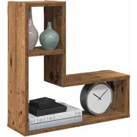 vidaXL Étagères cube murales 2 pcs vieux bois 50x15x50 cm