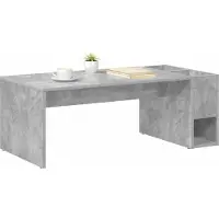 vidaXL Table basse Béton Gris 101,5 x 50 x 37 cm Bois composite