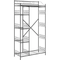 vidaXL Armoire ouverte , noire, 101 x 43 x 188 cm, en acier