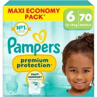 Pampers Premium Protection Maxi Pack, Taille 6, 70 couches