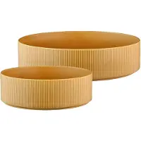 Bjorn Lot de 2 saladiers SCANDI ocre - Ø 21,5 cm / Ø 27,5 cm