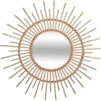 Atmosphera Miroir en rotin Rebecca - diamètre 76 cm