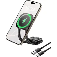 Baseus PrimeTrip C03sPro Support de charge sans fil magnétique de téléphone pour voiture, adhésif - Noir Cosmique