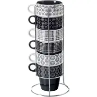 Secret De Gourmet Ensemble Porte-Mugs avec 6 Mugs Ethnik 26 c