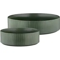 Bjorn Lot de 2 saladiers olive SCANDI - Ø21,5 / Ø27,5cm