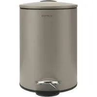 Blomus poubelle à pédale TUBO, poubelle, acier, plastique, taupe, 3 L, 68890