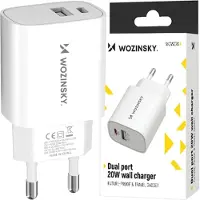 Wozinsky Wgwcw Chargeur secteur Usb-A Usb-C 20W - Blanc