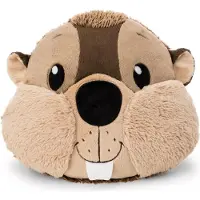 Nici Coussin castor Harry Woodsnacker 32 x 27 cm Coussin en peluche