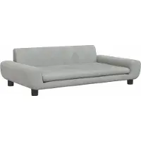 Syfax Lit pour chien gris clair 100x54x33 cm velours