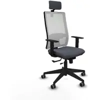 Piqueras Y Crespo Chaise de bureau avec appui-tête Horna Traslack 1D066G2 Gris foncé