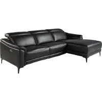 ANGEL CERDA SL Angel Cerdá Canapé relax droit en cuir noir 6205