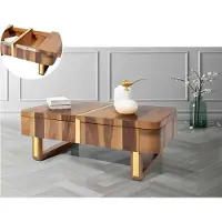 AEA Tables de salon en bois Table d'appoint de luxe Style Table Nouveau Table basse d'appoint