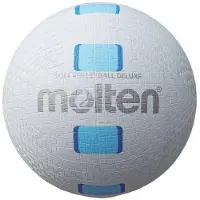 Molten - Ballon de volley-ball souple « Deluxe » PP2558 (taille unique) (blanc/bleu)