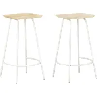 Prolenta Maison Exclusive - Lot de 2 tabourets de bar en bois massif de manguier