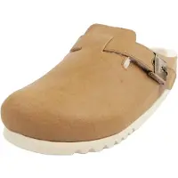Scholl - Chaussons d'intérieur "Grace" pour femmes, en cuir, modèle PP8322 (taille 36 EU) (marron/beige)