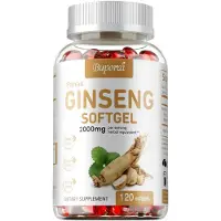 Buporai Panax Ginseng 2000 mg (120 gélules) Complément alimentaire, énergie, force, puissance, endurance, antioxydant, système immunitaire