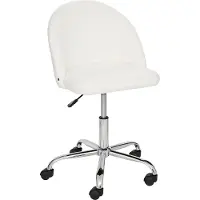 Zesso Eazy Living Chaise de bureau Rhône Blanc Teddy