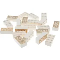 LEGO 20x brique de construction 2x4x1 blanc brique de base train 4511 4556 300101 15589 3001