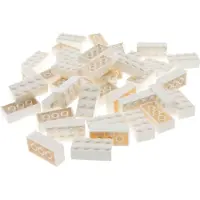 LEGO 40x brique de construction 2x4x1 blanc brique de base train 4511 4556 300101 15589 3001