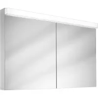 Schneider LOW Line Armoires de toilette LED, 2 portes 60/60cm, 1195x120x756, éclairage en haut, 4000K, 151.320.01.02