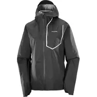 Salomon - Veste imperméable et coupe-vent de trail - Bonatti Pro Jkt W Deep Black pour Femme - Taille M - Noir