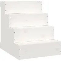 vidaXL Escalier pour animaux domestiques Blanc 40x49x47 cm Pin massif