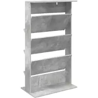 vidaXL Étagère à magazines Béton gris 70 x 41 x 126 cm Bois composite