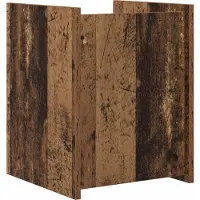 vidaXL Étagère à magazines avec étagère Vieux bois 35 x 35 x 45 cm Bois composite