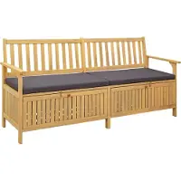 vidaXL Banc avec rangement et coussins, 170 x 63 x 84 cm