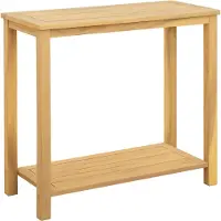 vidaXL Console de jardin en bois d'acacia clair 80 x 35 x 75 cm