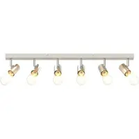 vidaXL Spot de plafond avec spots Nickel 73 x 6,5 x 11,5 cm Métal