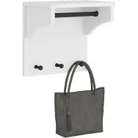 vidaXL Porte-manteau mural SANDNES blanc 43x30x42 cm bois massif pin