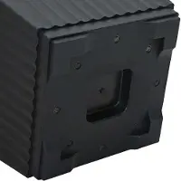 vidaXL Pot De Fleurs Carré 24 Pcs Noir 43 X 43 X 33.5 Cm Plastique