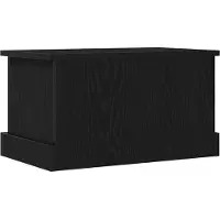 vidaXL Boîte de rangement noir imitation chêne 50 x 30 x 28 cm