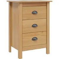 vidaXL Cabinet de chevet avec tiroir Marron miel 46 x 35 x 65 cm