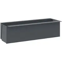 vidaXL Boîtes à fleurs pour palettes euro 12 pcs Gris 36x13,5x9,5cm PP