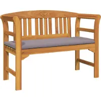 vidaXL Banc en forme de rose, naturel, 114 x 46 x 82,5 cm, bois massif d'acacia