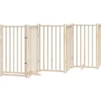 vidaXL Grille pour chiens avec porte Pliable 6 panneaux 300 cm Sapin massif