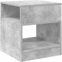 vidaXL Table d'appoint Gris béton 40,5 x 40 x 45 cm Bois d'ingénierie