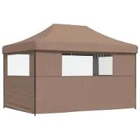 vidaXL Tente de réception marron 279 x 410 x 315 cm Tissu Oxford