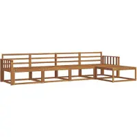 vidaXL Ensemble de salon de jardin 5 pièces en bois d'acacia massif, finition naturelle