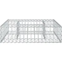 vidaXL Jardinière surélevée en gabions, 80 x 80 x 20 cm, acier galvanisé, argenté