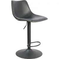 Fonq Oregon Tabouret de bar avec surpiqûres contrastées beige, noir.