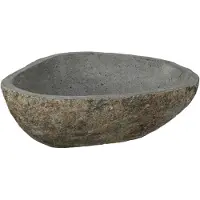 Syfax Bassin en pierre de rivière Gris clair 52 x 40 x 15 cm