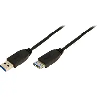 Logilink CU0043 Câble d'extension USB 3.0, noir, 3,0 m