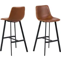 Ebuy24 Oregon Tabouret de bar avec surpiqûres contrastées beige, marron, noir.